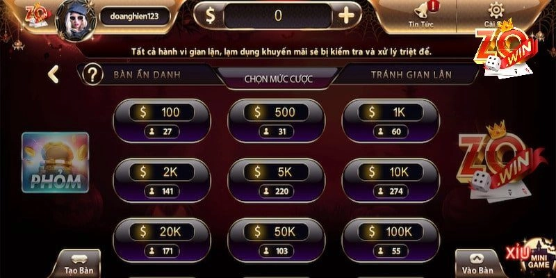 Phỏm Zowin Phỏm Zowin